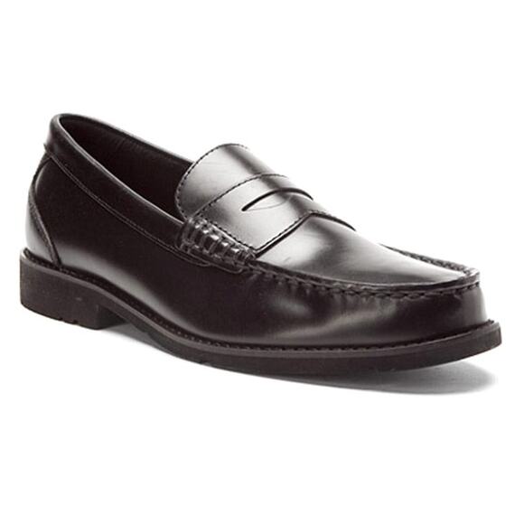 Rockport Shakespeare Circle Black Brush Off Loafers K53879 New 11.5 XW XWide - Picture 1 of 4